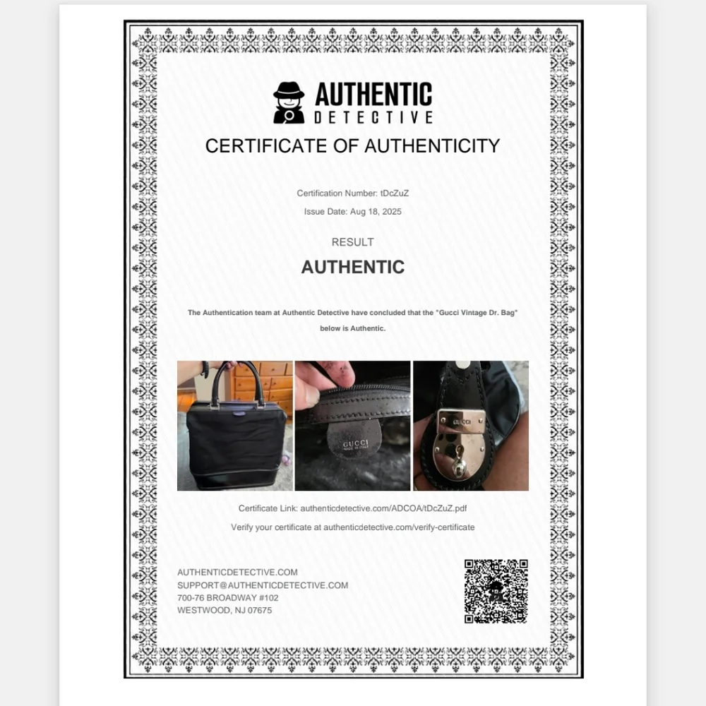 GUCCI BLACK NYLON/PATENT TRAVEL LINE BAG WITH COA - Picture 16 of 16